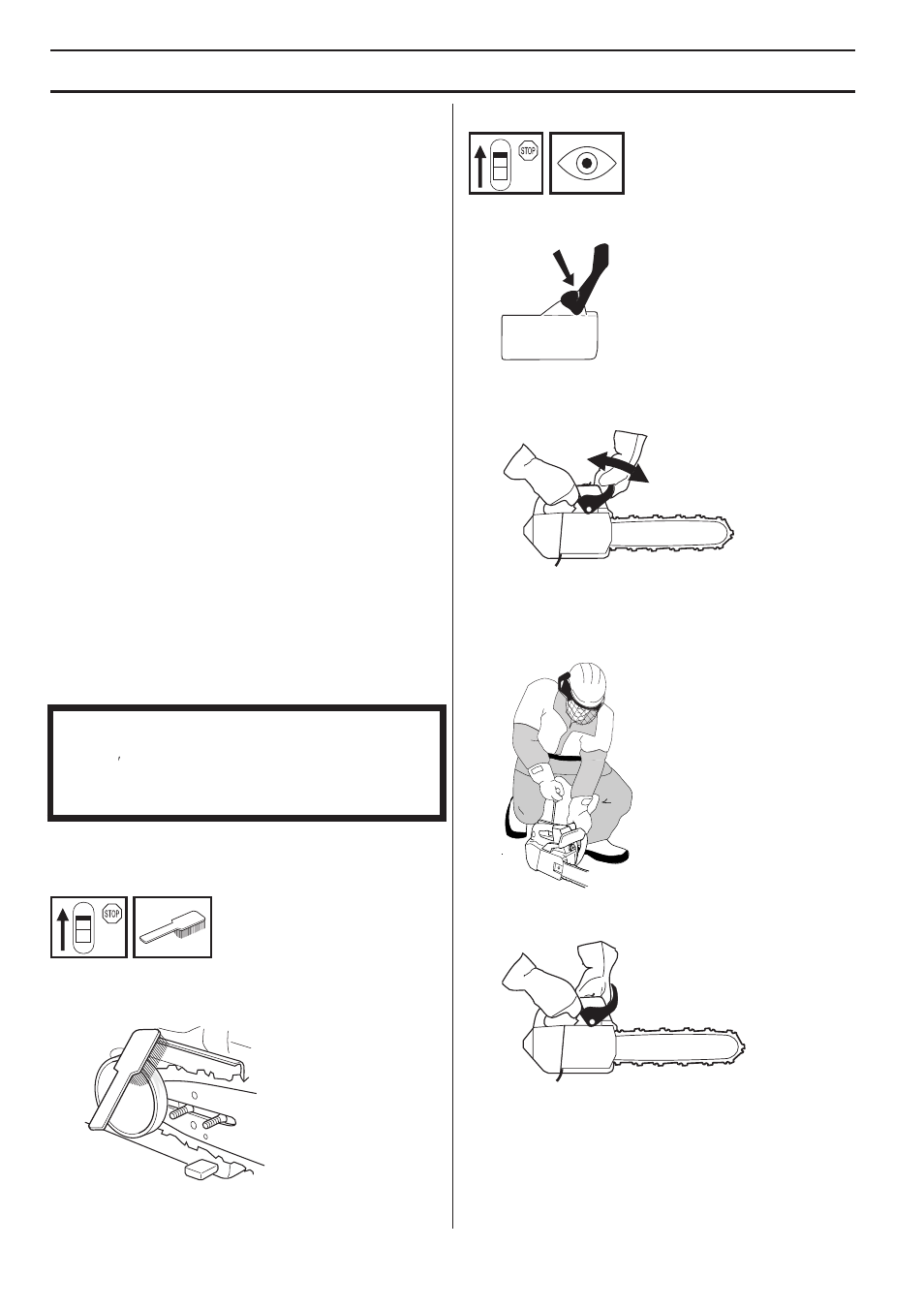 Maintenance, High speed jet h, Correctly adjusted carburetor | Chain brake and front hand guard | Husqvarna CARB III User Manual | Page 30 / 44