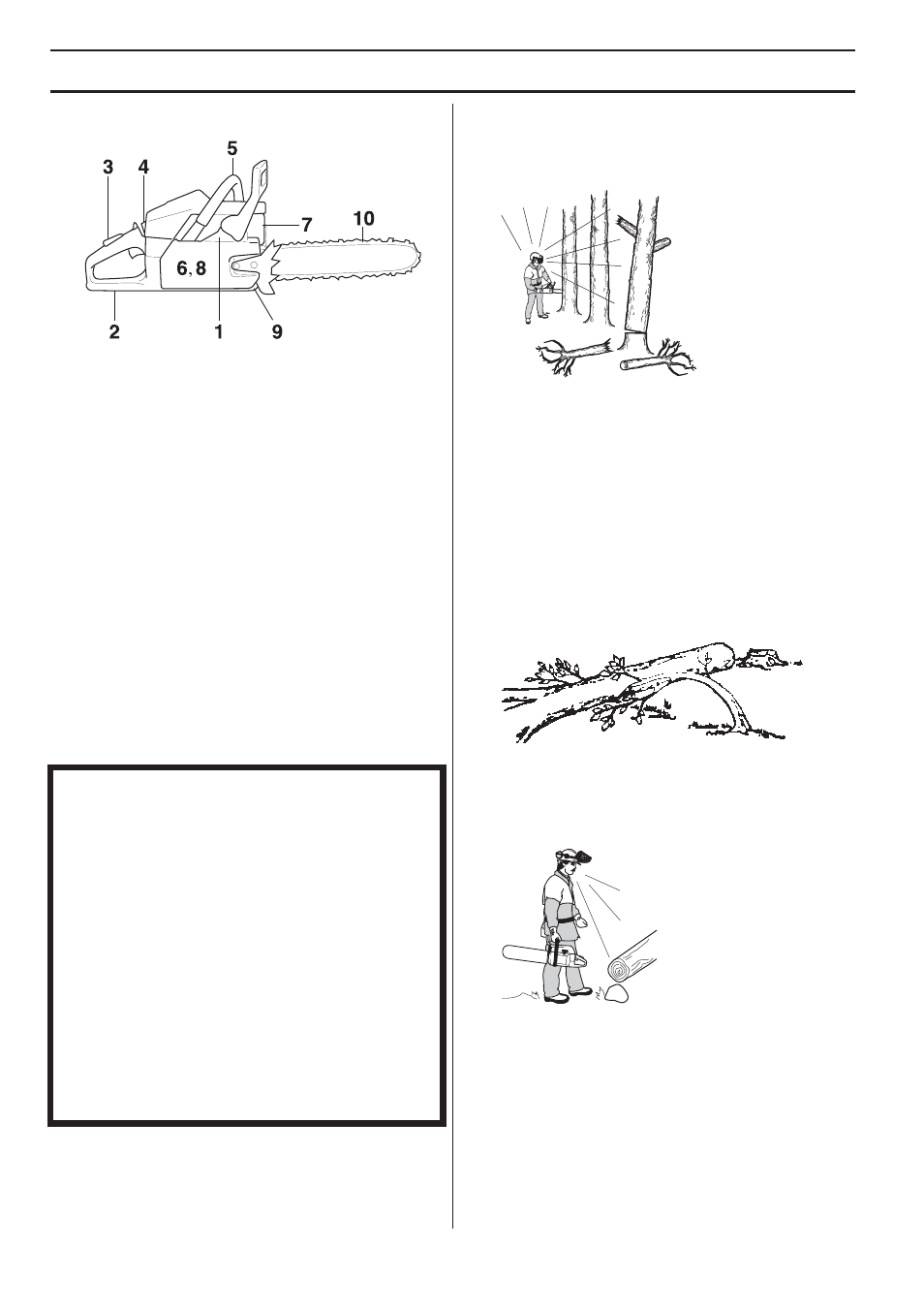 Before use, General working instructions, Basic safety rules | Working techniques | Husqvarna 359G E-tech User Manual | Page 22 / 44