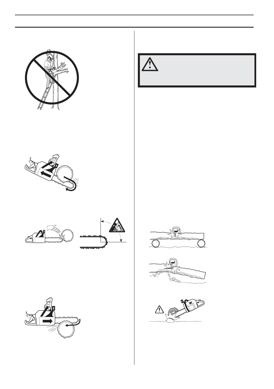 Basic cutting technique, Working techniques | Husqvarna 359G E-tech User Manual | Page 24 / 44