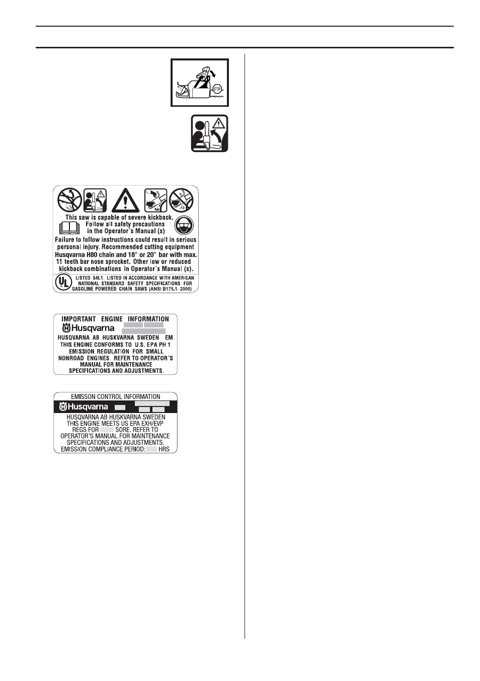 Key t o symbols | Husqvarna 359G E-tech User Manual | Page 3 / 44