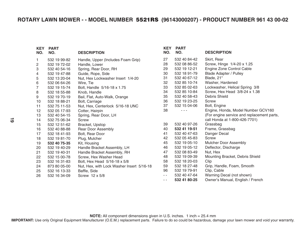 Husqvarna 5521RS User Manual | Page 19 / 22