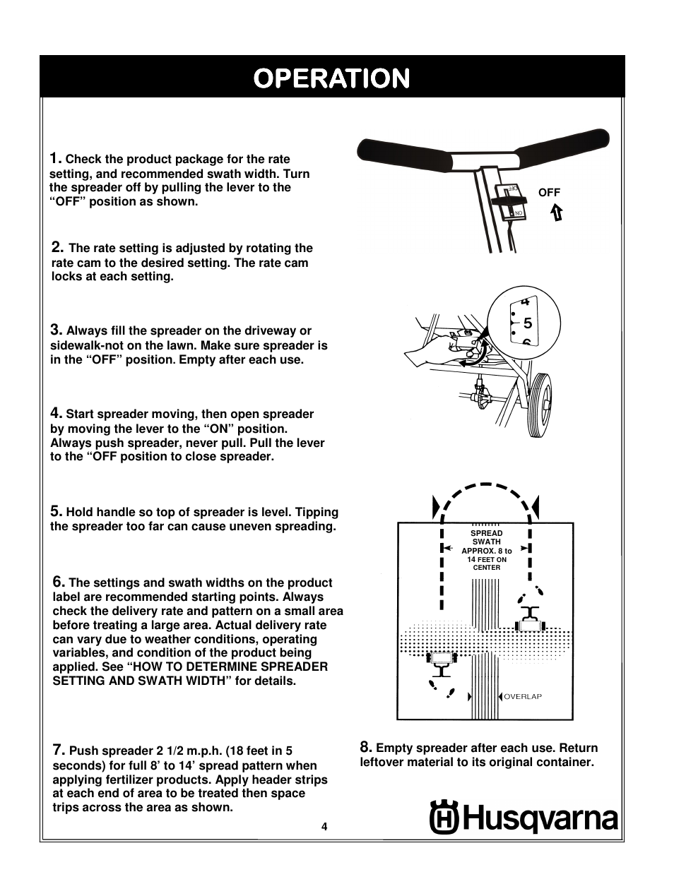 Operation | Husqvarna 966043502 User Manual | Page 4 / 8
