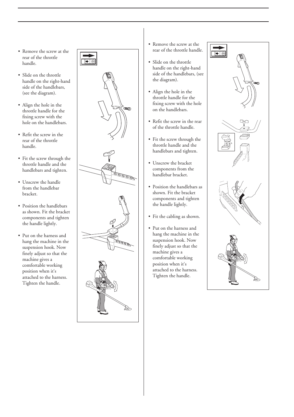 Assembly, Assembling the handlebars (235r) | Husqvarna 225R EN User Manual | Page 18 / 36