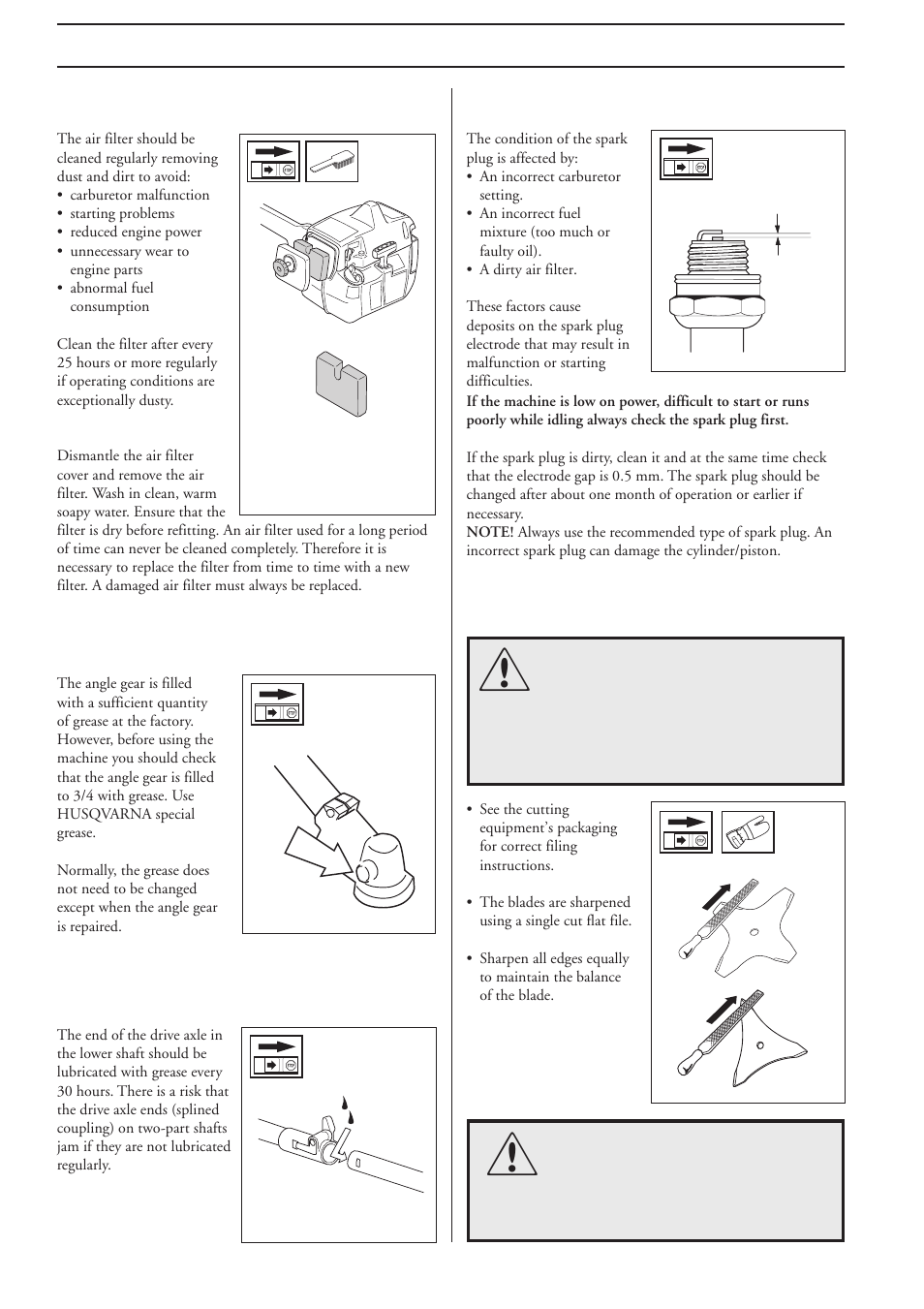 Maintenance | Husqvarna 225R EN User Manual | Page 28 / 36