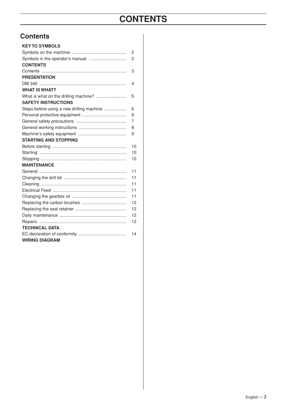 Husqvarna DM 340 User Manual | Page 3 / 16