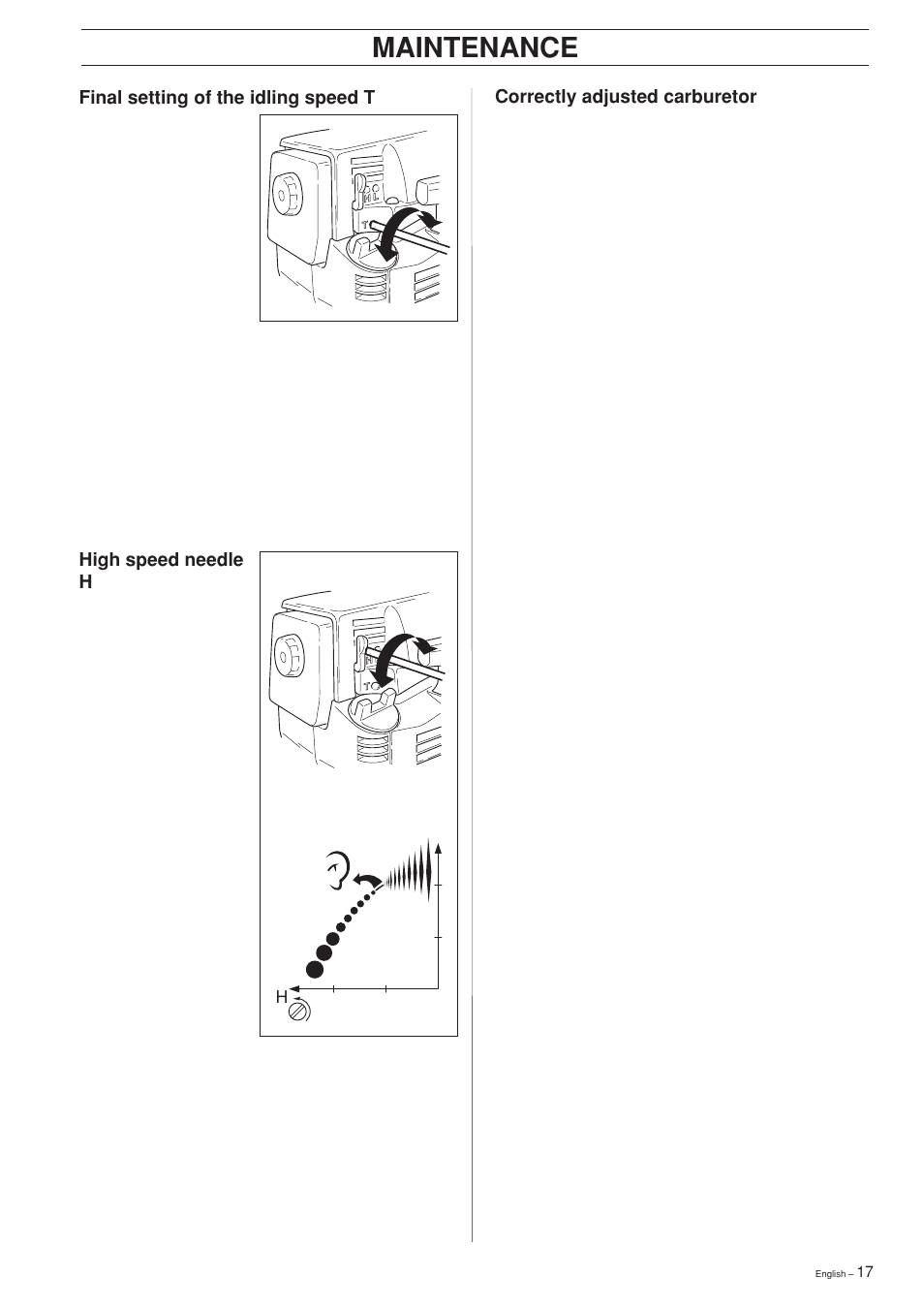 Maintenance | Husqvarna 232L User Manual | Page 17 / 32