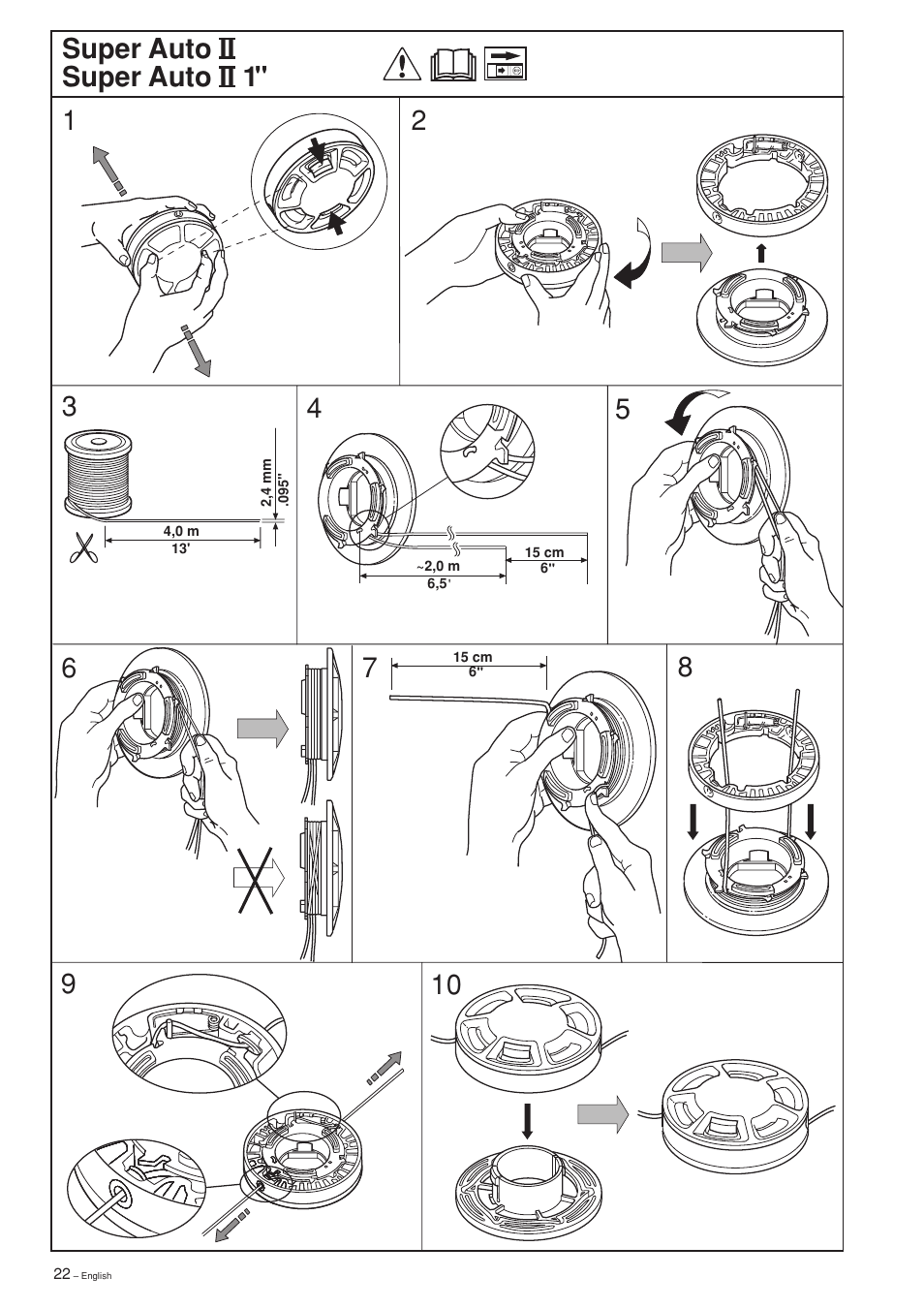 Super auto ii | Husqvarna 232L User Manual | Page 22 / 32