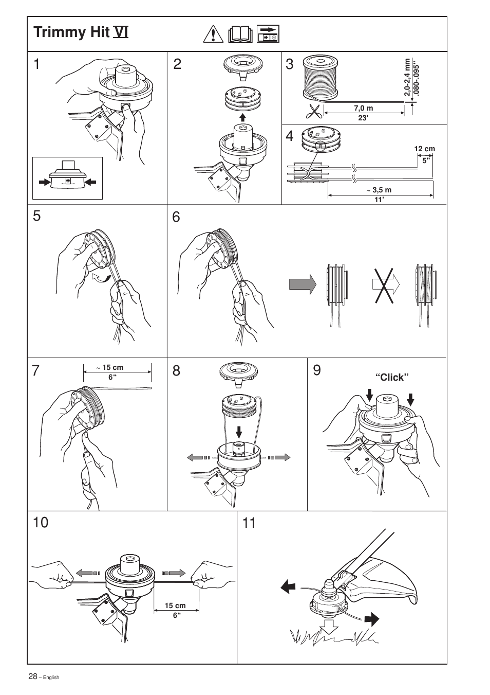 Trimmy hit vi | Husqvarna 232L User Manual | Page 28 / 32