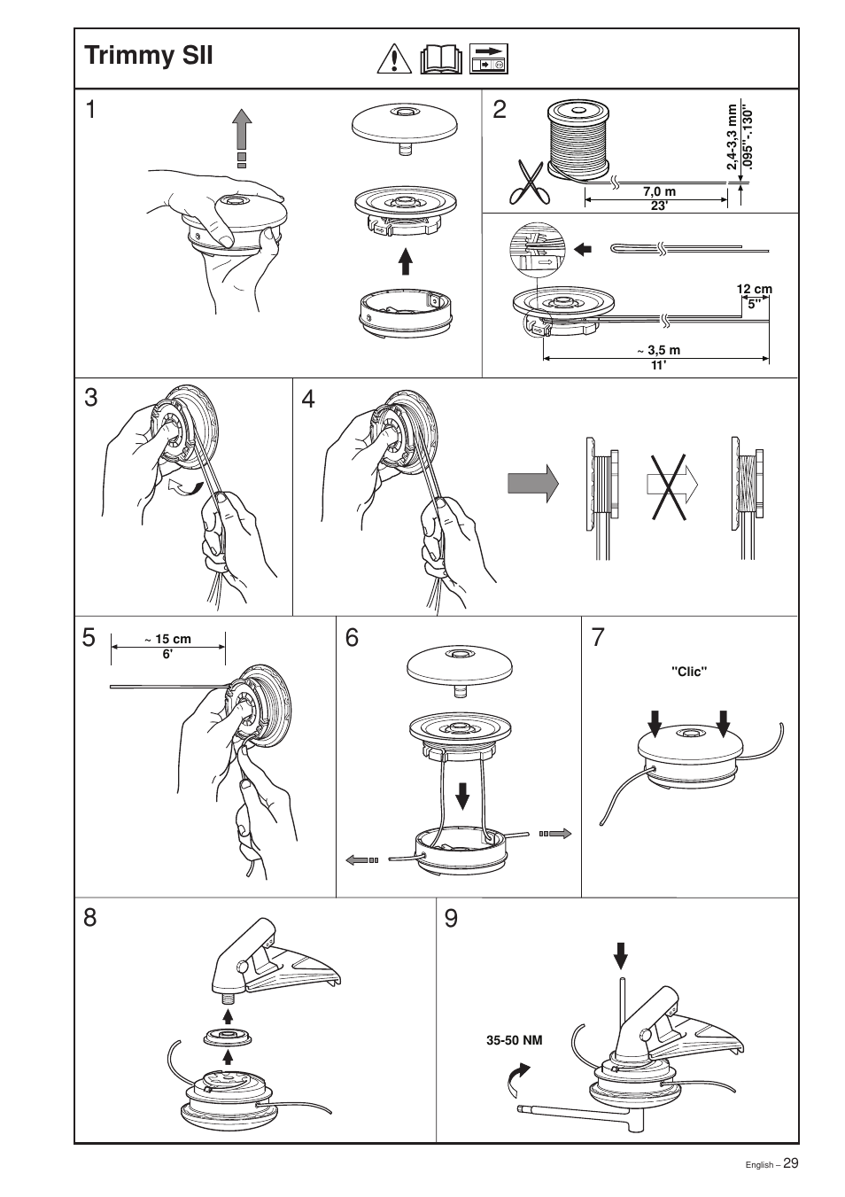 Trimmy sii | Husqvarna 232L User Manual | Page 29 / 32