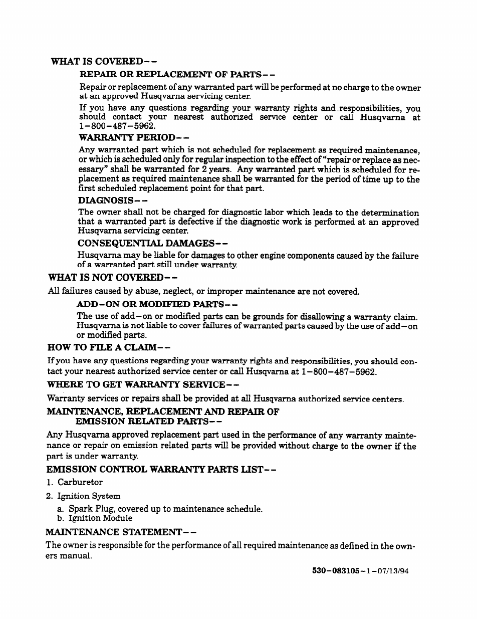 Husqvarna 23 COMPACT User Manual | Page 15 / 15