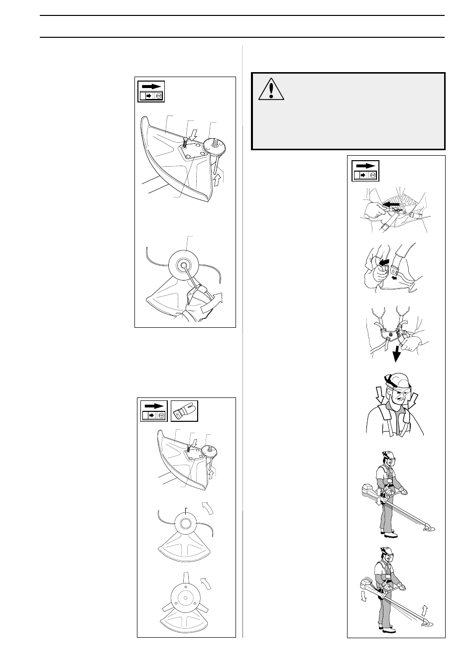 Assembly, Adjusting the harness and clearing saw, Assembling other guards and cutting equipment | Husqvarna 245 RX User Manual | Page 25 / 52