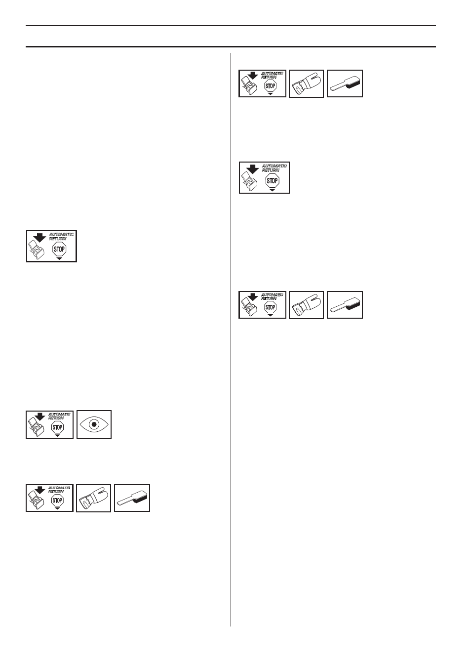 Fermo del gas, Fermo della catena, Protezione della mano destra | Sistema di smorzamento delle vibrazioni, Interruttore di arresto, Marmitta, Manutenzione | Husqvarna 140 User Manual | Page 220 / 420