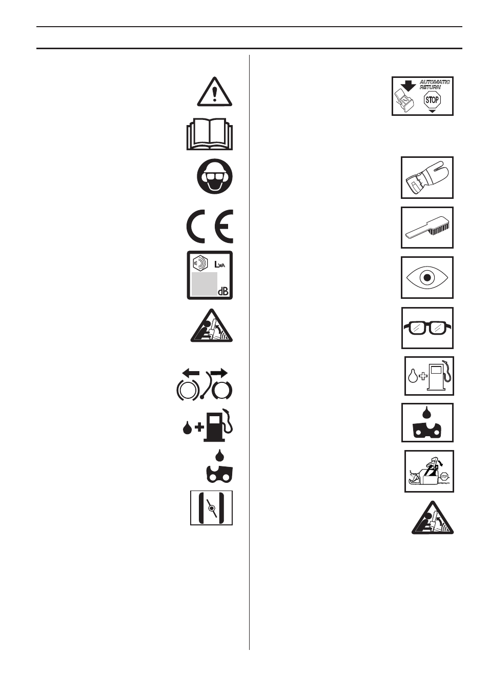 Symboler på maskinen, Symboler i bruksanvisningen, Symbolförklaring | Husqvarna 140 User Manual | Page 33 / 420