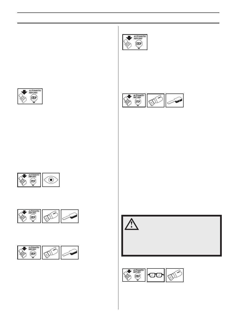 Gasreglagespärr, Kedjefångare, Högerhandsskydd | Avvibreringssystem, Stoppkontakt, Ljuddämpare, Startapparat, Byte av startlina, Underhåll | Husqvarna 140 User Manual | Page 53 / 420