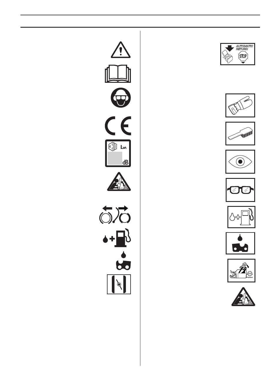 Symboler på maskinen, Symboler i bruksanvisningen, Symbolforklaring | Husqvarna 140 User Manual | Page 87 / 420