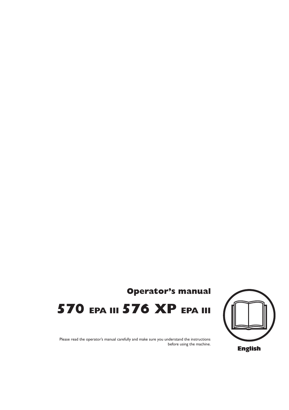 Husqvarna 570 EPA III User Manual | 44 pages