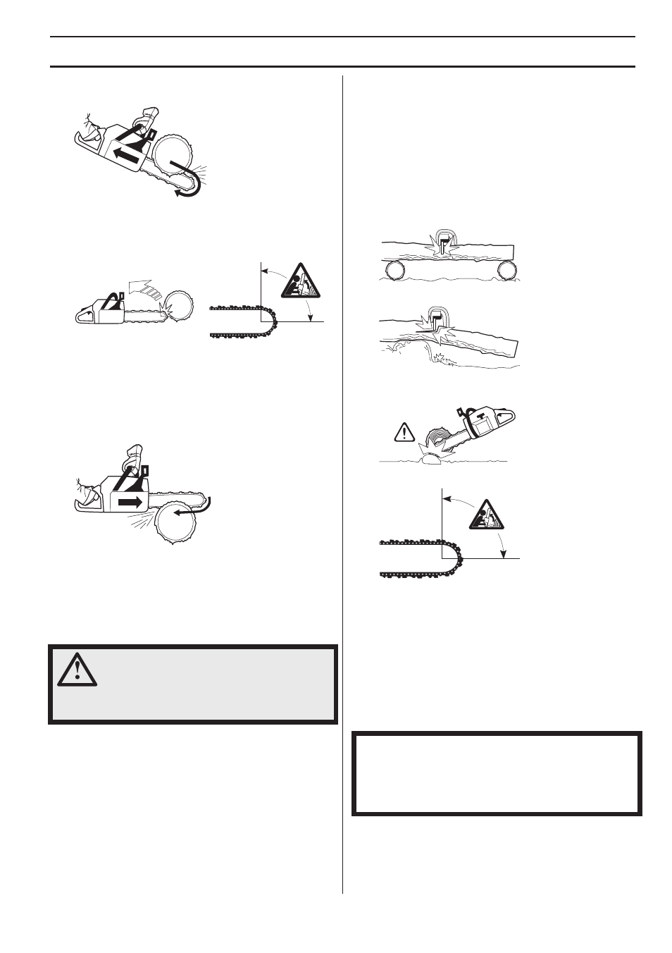 Basic cutting technique, Working techniques | Husqvarna 570 EPA III User Manual | Page 23 / 44