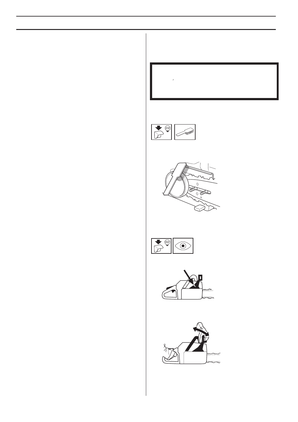 High speed jet h, Correctly adjusted carburetor, Chain brake and front hand guard | Maintenance | Husqvarna 570 EPA III User Manual | Page 30 / 44