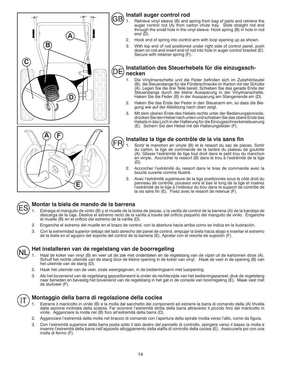 Husqvarna ST 268EP User Manual | Page 14 / 68