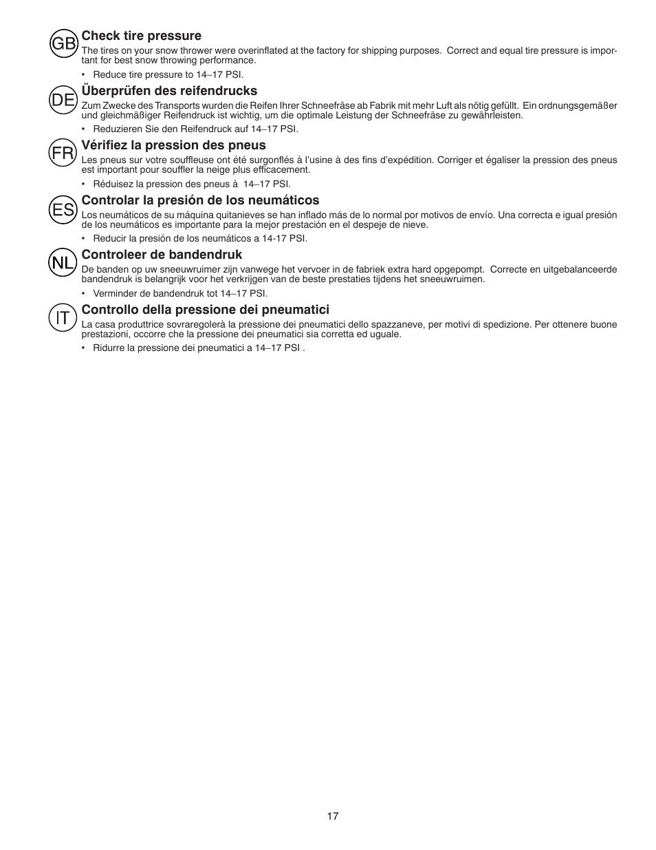 Husqvarna ST 268EP User Manual | Page 17 / 68