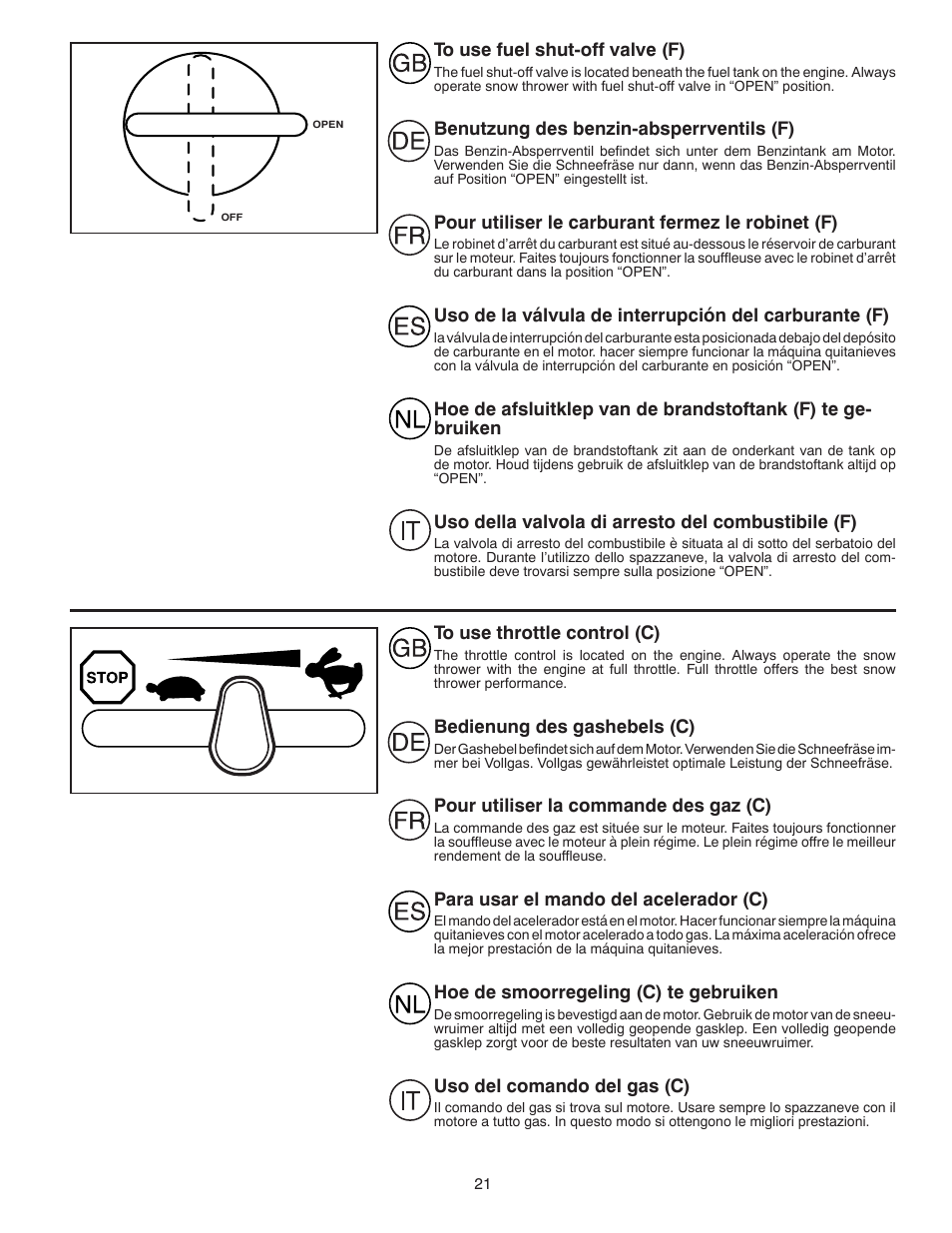 Husqvarna ST 268EP User Manual | Page 21 / 68