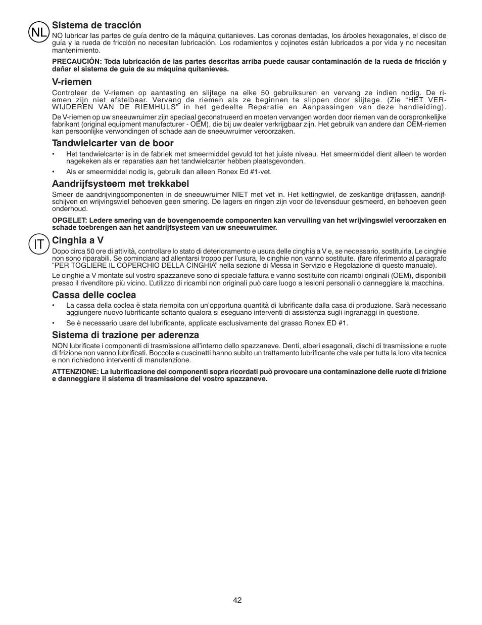 Husqvarna ST 268EP User Manual | Page 42 / 68