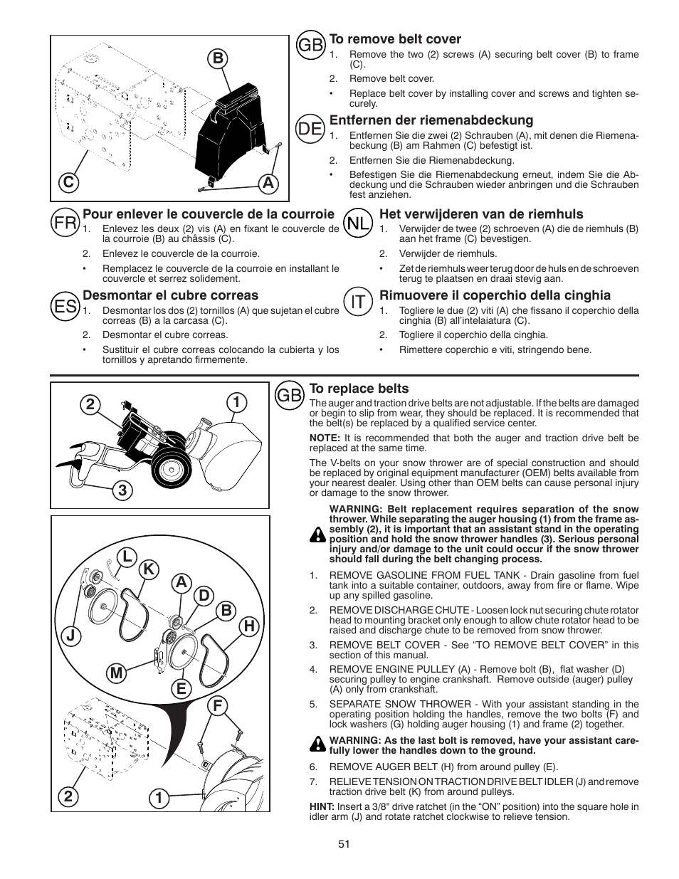Cb a | Husqvarna ST 268EP User Manual | Page 51 / 68