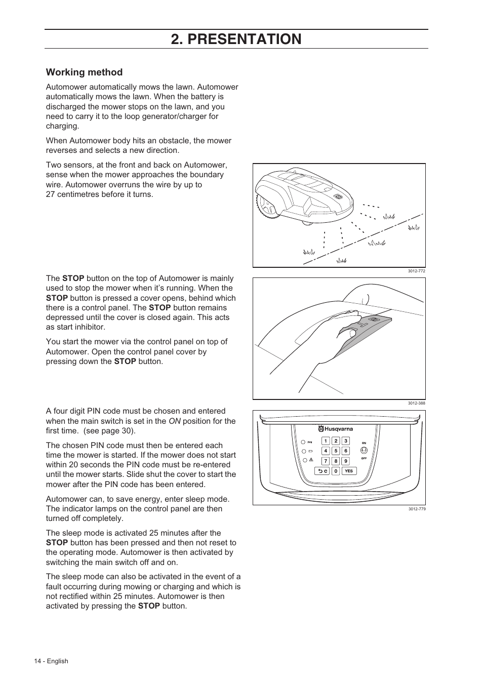 Presentation | Husqvarna 210 C User Manual | Page 13 / 48