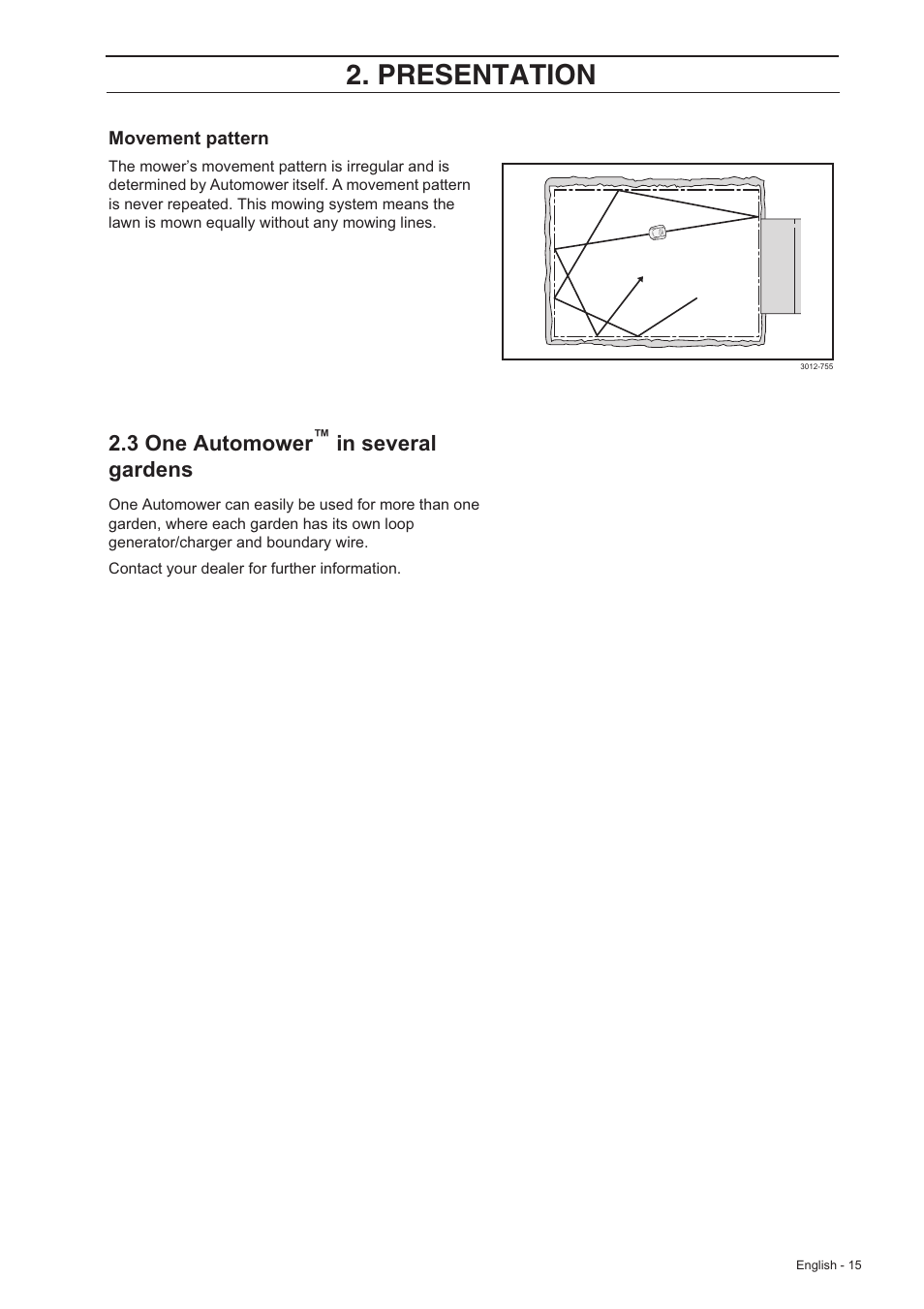 Presentation, 3 one automower | Husqvarna 210 C User Manual | Page 14 / 48