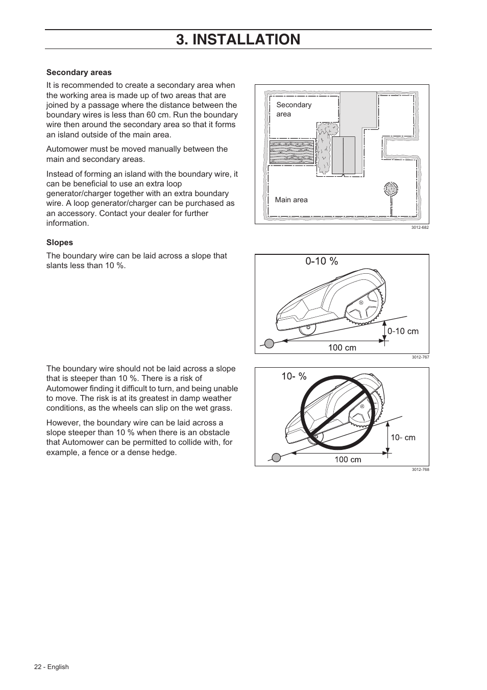 Installation | Husqvarna 210 C User Manual | Page 21 / 48