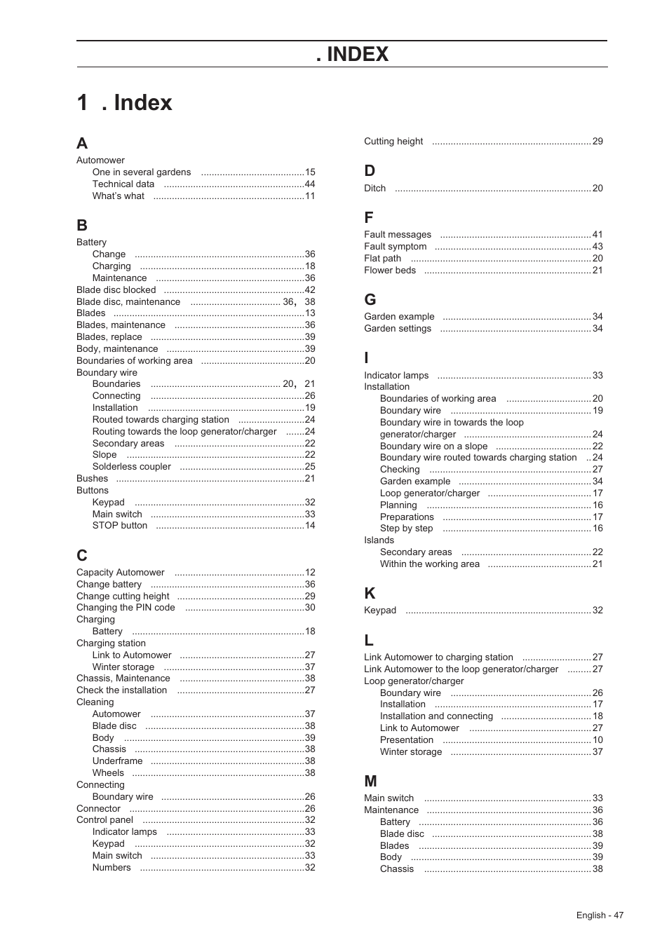 Index, 12 . index | Husqvarna 210 C User Manual | Page 46 / 48