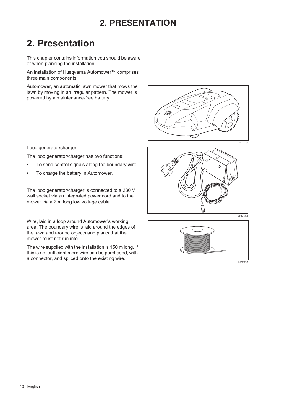 Presentation | Husqvarna 210 C User Manual | Page 9 / 48