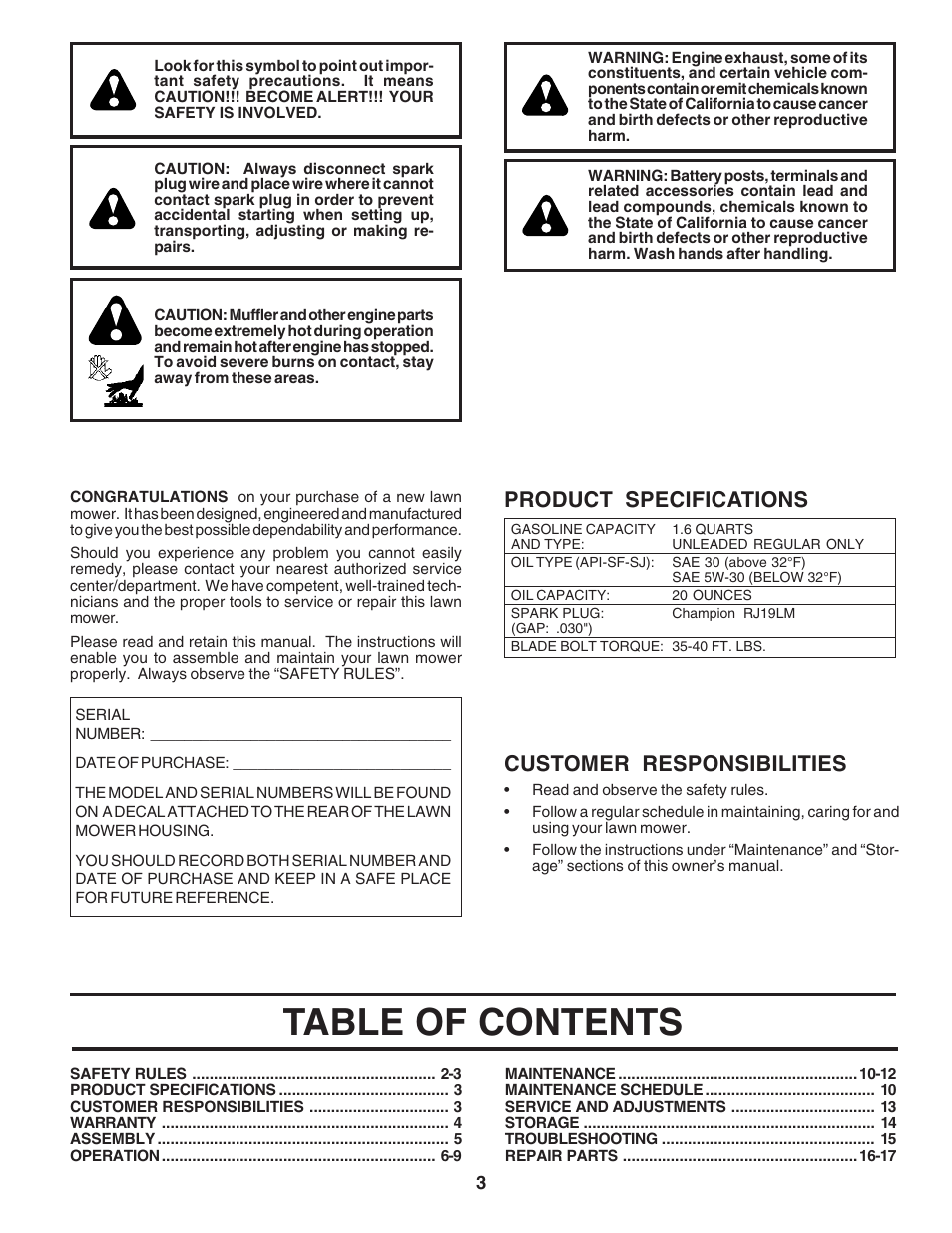 Husqvarna 6022SH User Manual | Page 3 / 18