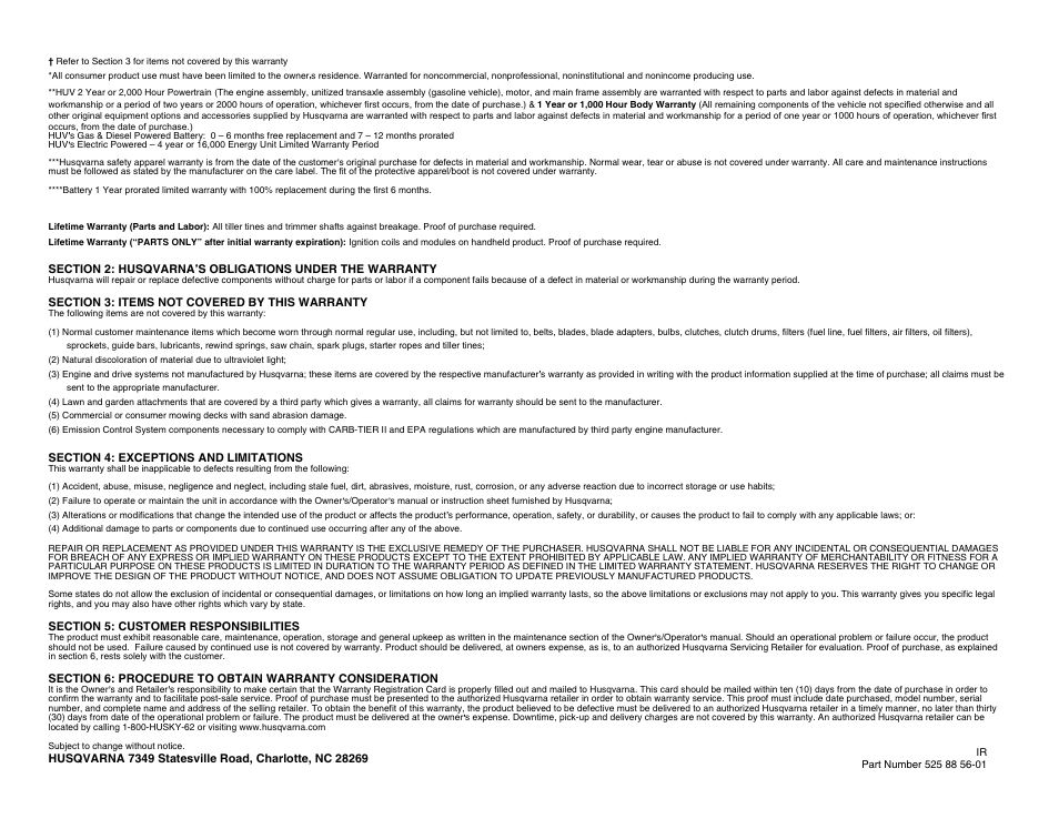 Husqvarna 966004701 User Manual | Page 20 / 21