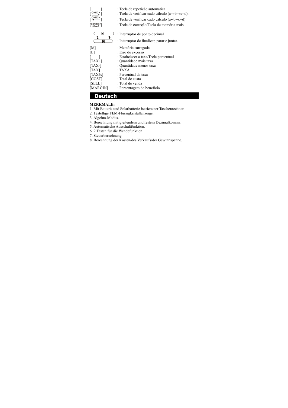 CITIZEN CT-666 User Manual | Page 8 / 35