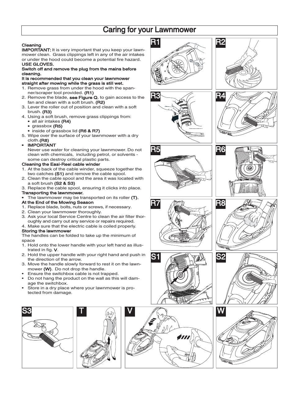 Caring for your lawnmower | Husqvarna 360 User Manual | Page 7 / 9