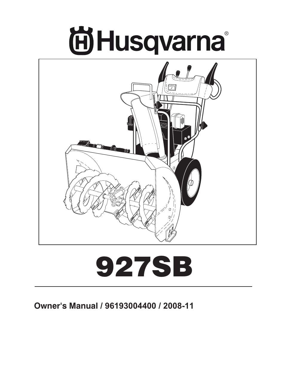 Husqvarna 927SB User Manual | 40 pages