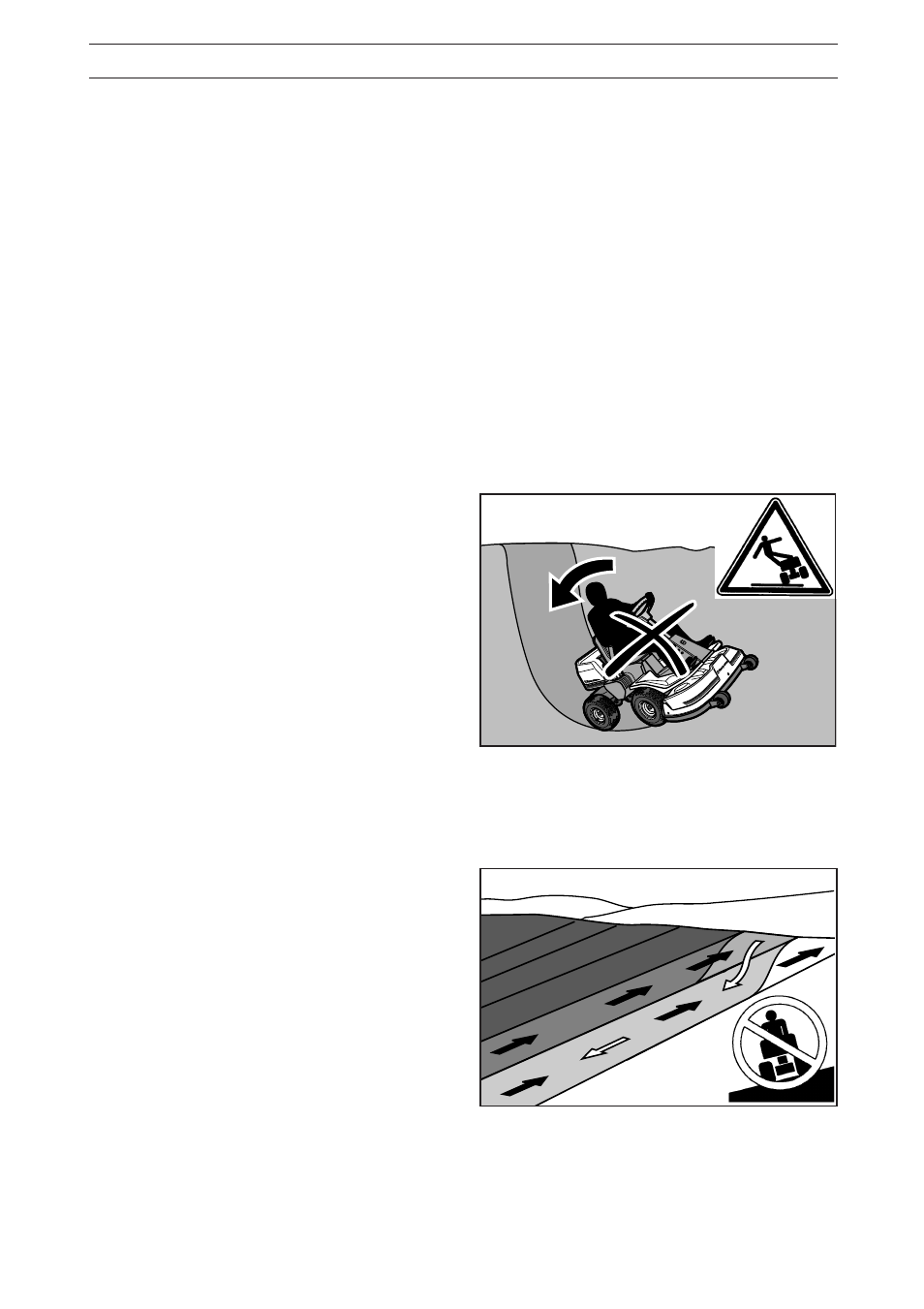 Safety instructions, Driving on slopes | Husqvarna 1030 BioClip User Manual | Page 8 / 40