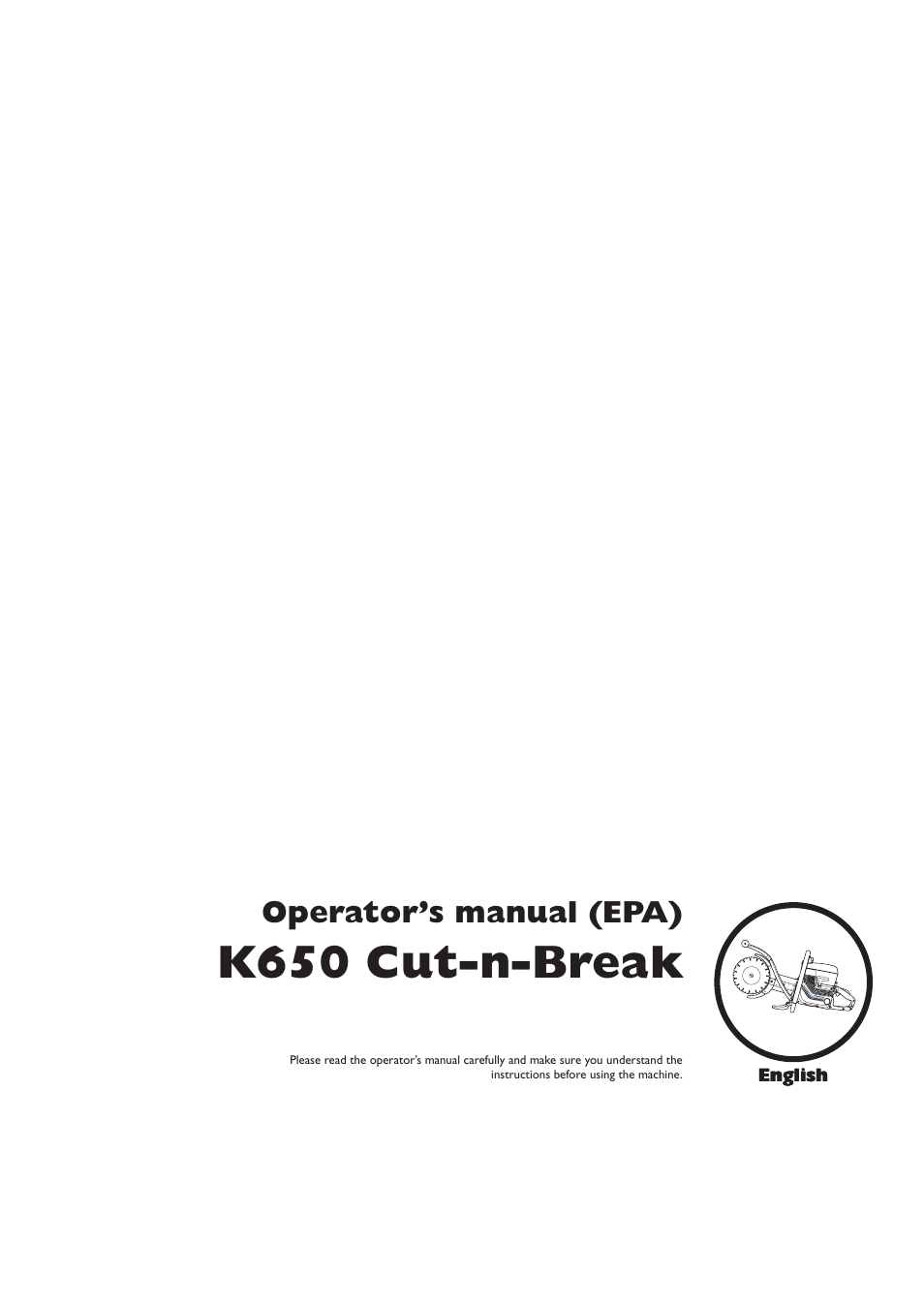 Husqvarna K650 User Manual | 24 pages