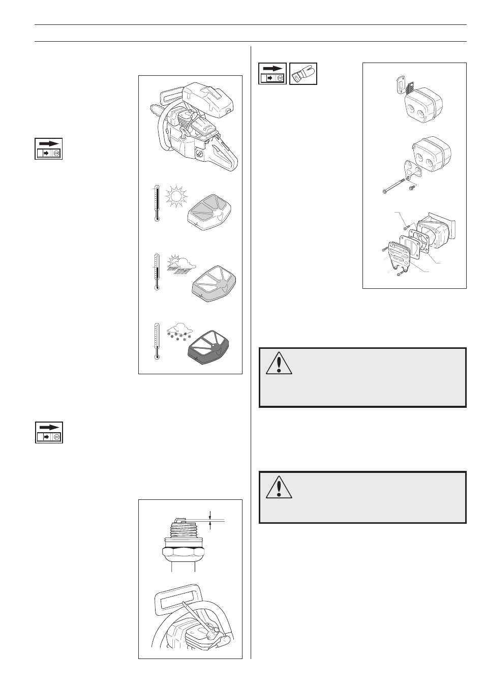 Maintenance, Muffler, Air filter | Spark plug | Husqvarna 42 User Manual | Page 31 / 36