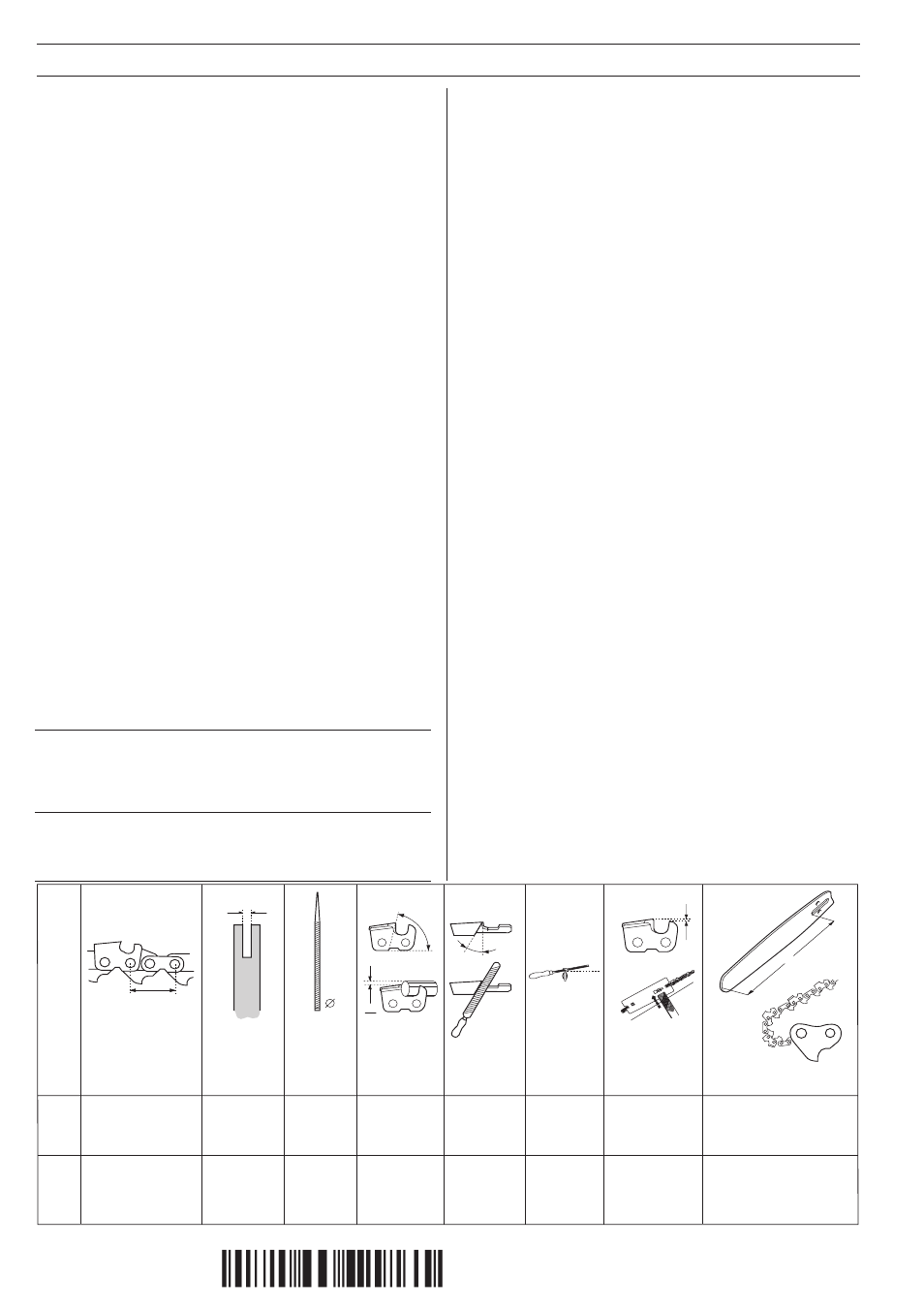 Technical data, 2|^¶6g, 242xp | Bar and chain combinations | Husqvarna 42 User Manual | Page 34 / 36