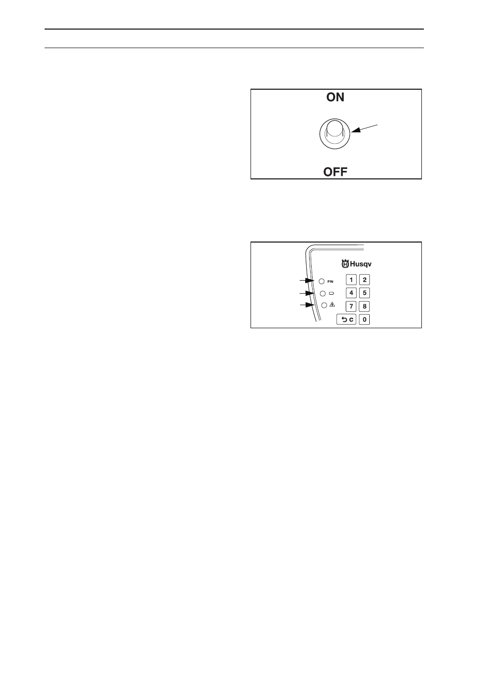 Control panel, 3 main switch, 4 indicator lamps | Husqvarna 210 C User Manual | Page 33 / 50