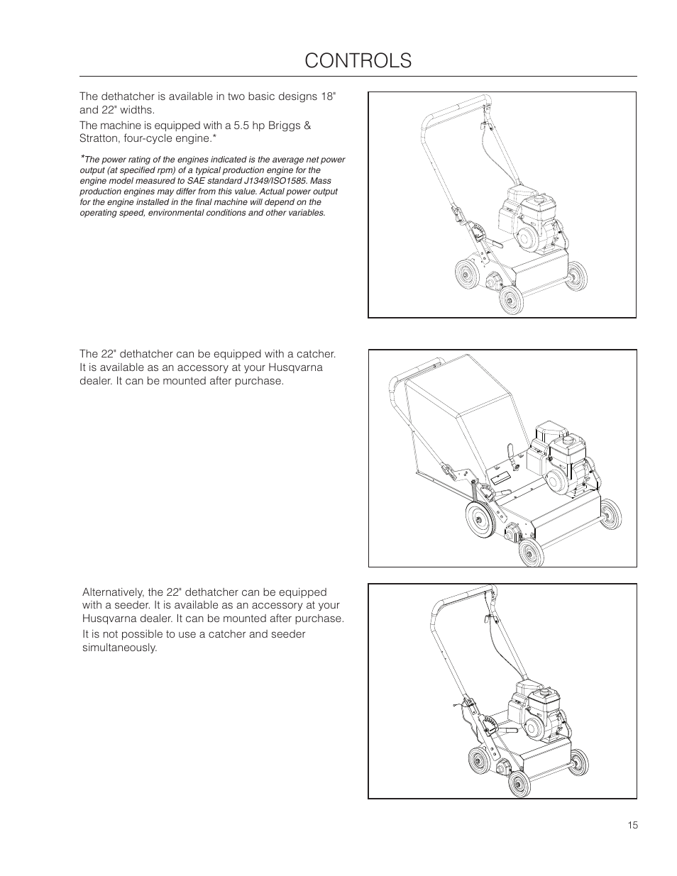 Controls | Husqvarna SD22B5DSA User Manual | Page 15 / 36