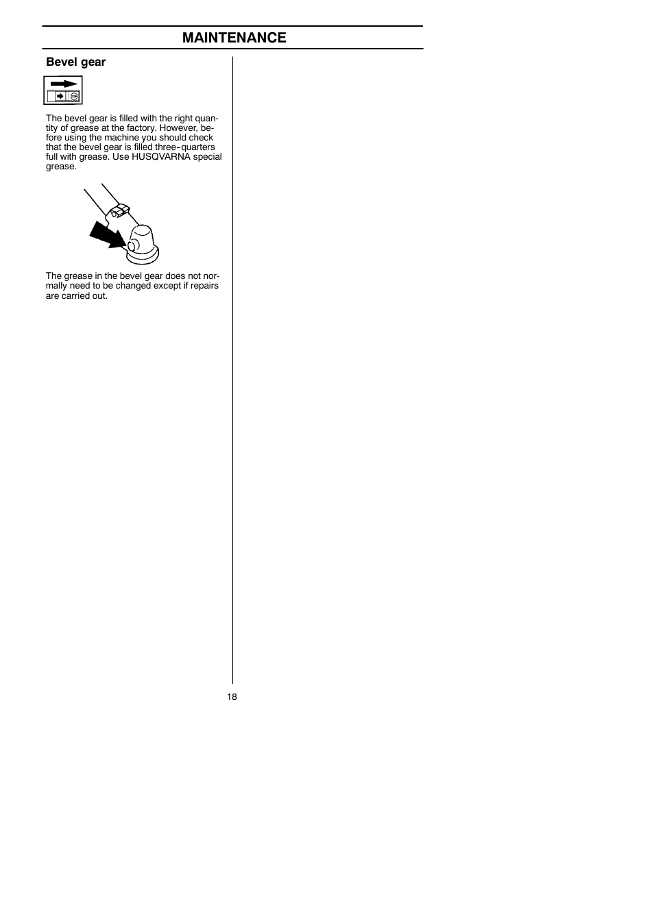 Maintenance | Husqvarna 125LDx User Manual | Page 18 / 23