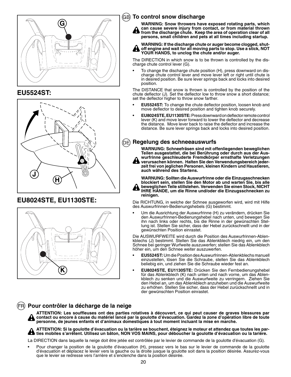 Husqvarna EU8024STE User Manual | Page 20 / 60