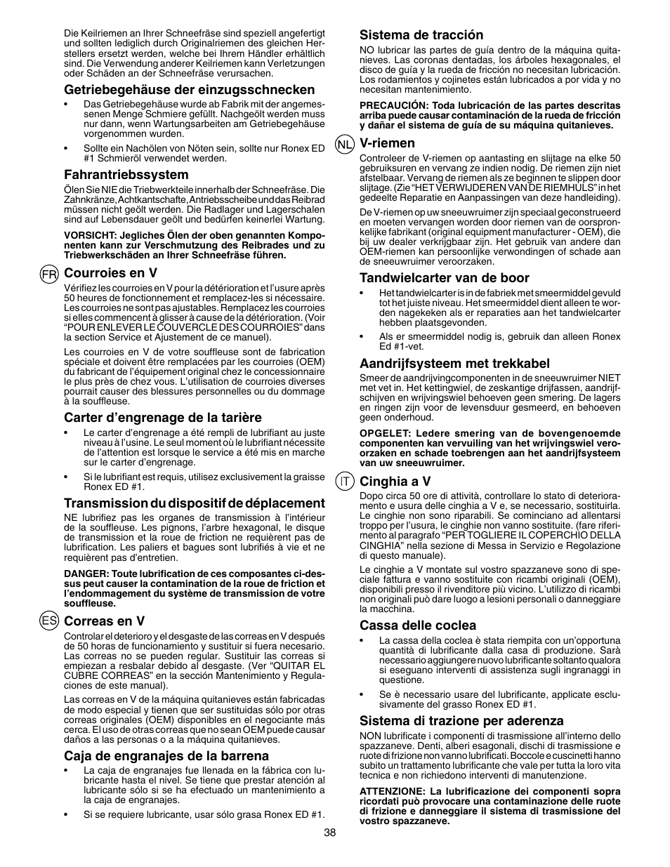 Husqvarna EU8024STE User Manual | Page 38 / 60