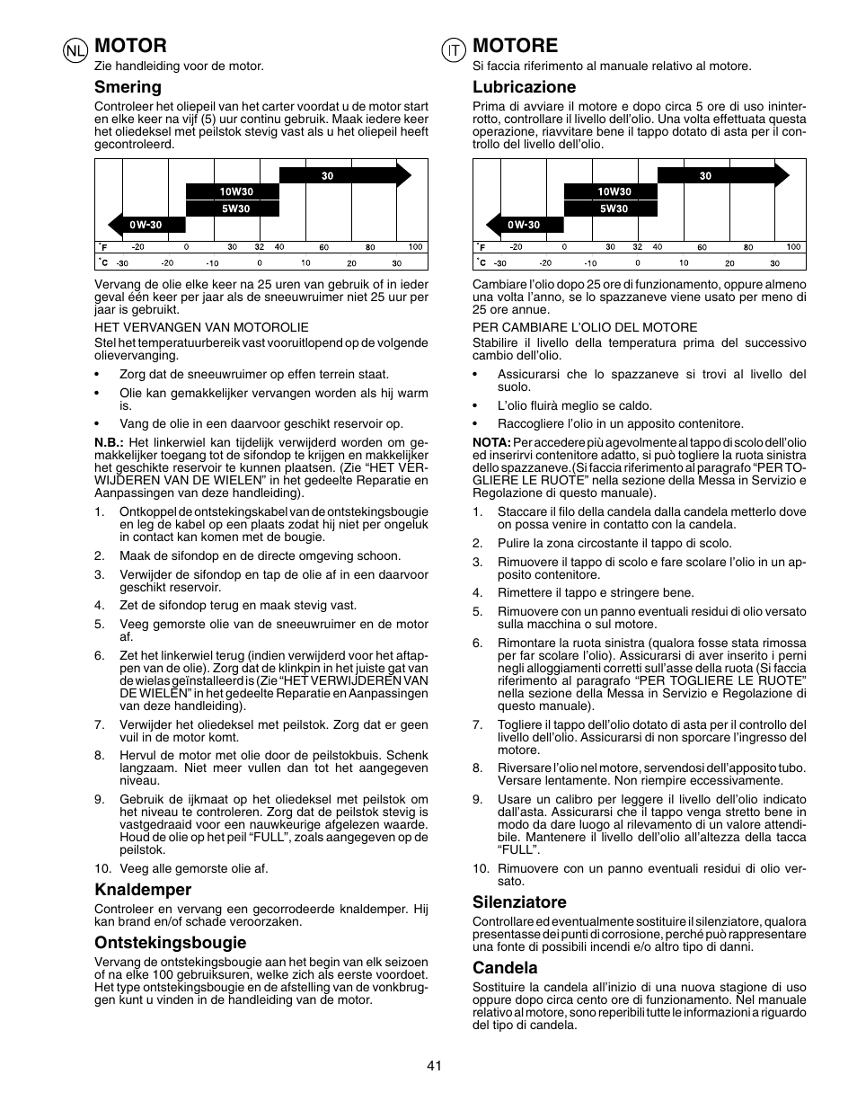 Motor, Motore | Husqvarna EU8024STE User Manual | Page 41 / 60