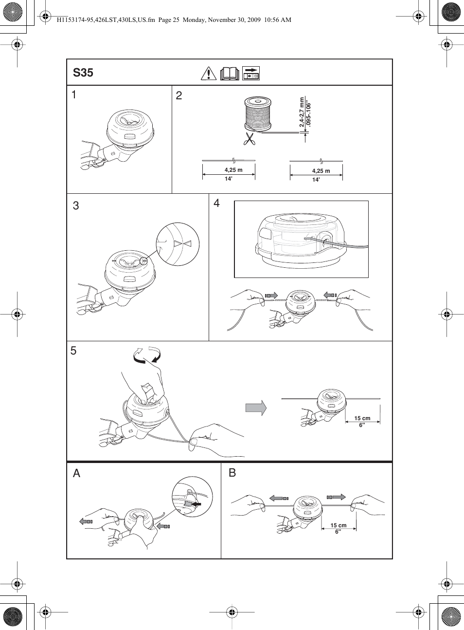 S35 5 | Husqvarna 430LS User Manual | Page 25 / 28