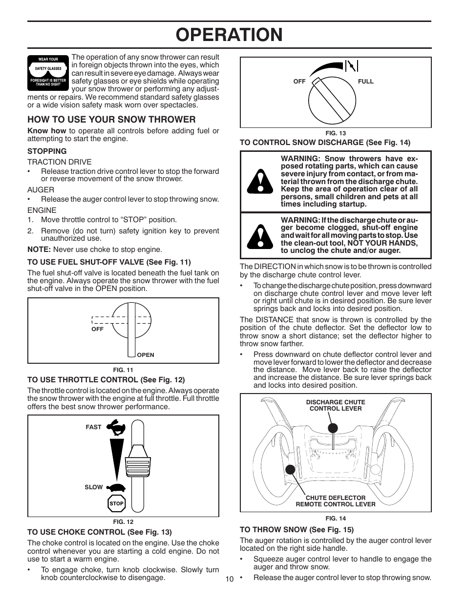 Operation | Husqvarna 924SB-XLS User Manual | Page 10 / 40