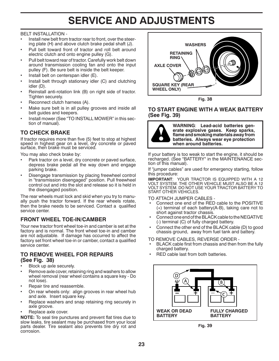 Service and adjustments | Husqvarna 96045002700 User Manual | Page 23 / 48